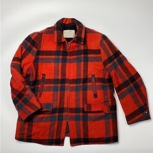 Vintage Robert Hall Buffalo Plaid 50's Jacket Size 46 XL